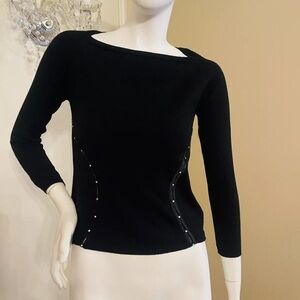 BLUMARINE Embellished Rhinestone Top 44 IT
